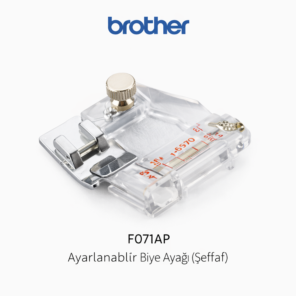 BROTHER F071AP AYARLANABİLİR BİYE AYAĞI (ŞEFFAF)